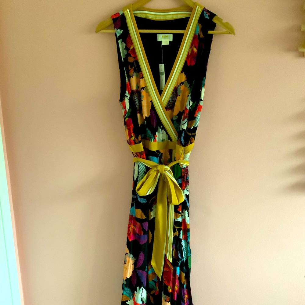 Maeve Wrap Hanky-Hem Floral Print Dress, Size 12 - NWT